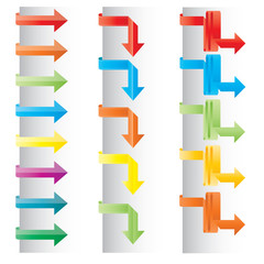 Vector color arrow set