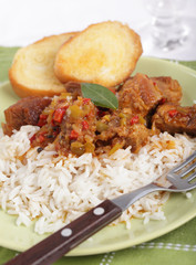 Goulash with rice