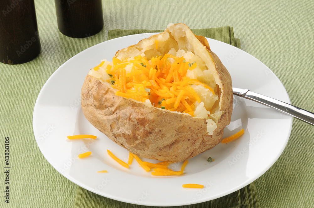 Poster baked potato with cheese