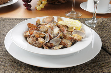 Clams in the shell