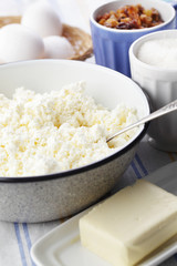 Ingredients for cheesecake