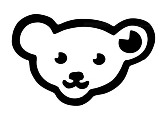 Bär Teddybär Kopf einfach