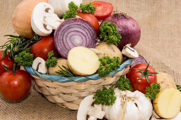 Basket with Vegetables