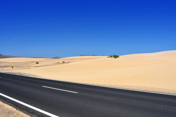 Fototapeta na wymiar Natural Park Dunes Corralejo w Fuerteventura, Hiszpania