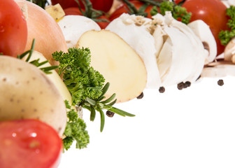 Vegetables isolated on white