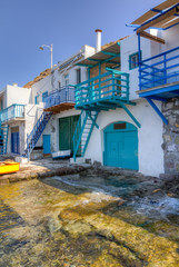 Old traditional houses in Klima village, Milos island, Greece