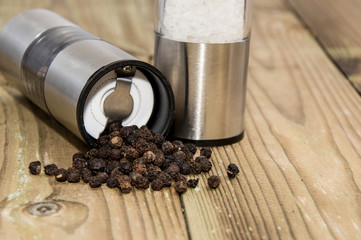 Peppershaker with Peppercorns