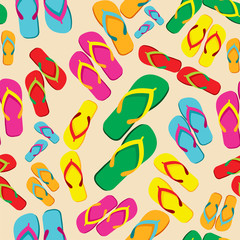 Multicolored flip flop pattern