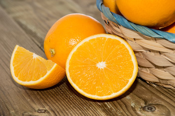 Heap of Oranges in a basket
