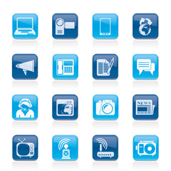 Fototapeta premium Communication and Technology icons - Vector Icon Set