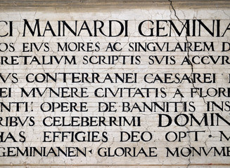 Antiqua Schrift Fresko