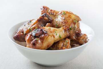 Bowl of chicken wings