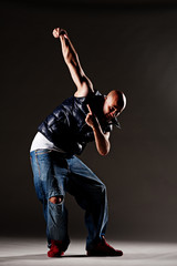 stylish man dancing