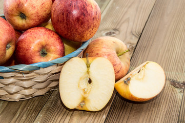 A basket filled with Apples