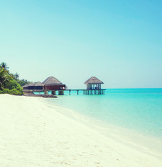 Retro Vintage Picture of the Maldives