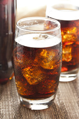 Refreshing Brown Soda with Ice
