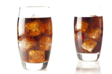 Refreshing Brown Soda with Ice