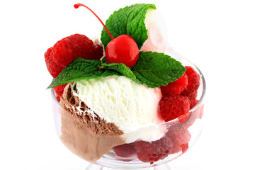 Berry, Fruit and Icecream.