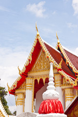 Buddhist church at korkred in Thailand