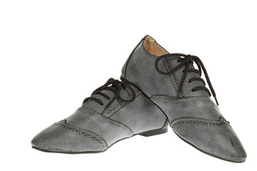 Male shoes isolated on the white