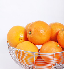 Orange in the white background