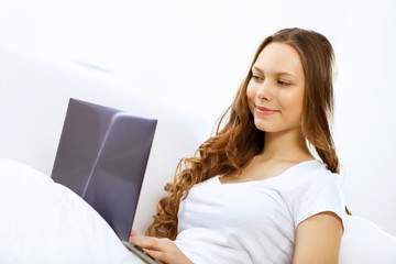 Young woman with notebook