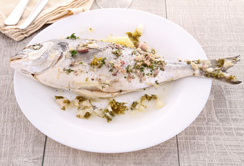 plate with seabream