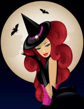 Witch on Halloween