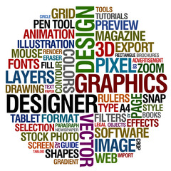 Fototapeta premium graphic design words