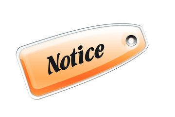 Etiqueta notice naranja