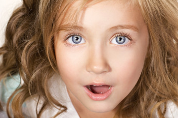 portarit of an amazed little girl © zaretska