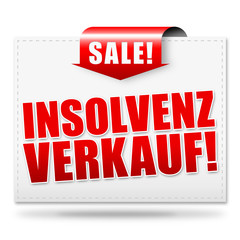 Insolvenzverkauf! Button, Icon