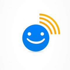 Business Icons  signal smile.