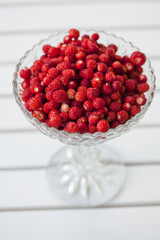 Bowl of wild strawberries