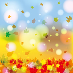 Fototapeta na wymiar Autumn abstract colorful illustration