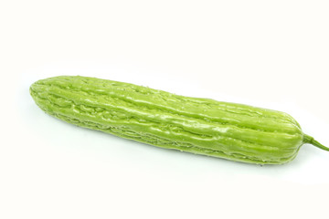 Bitter Gourd on White Background