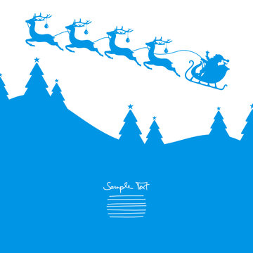 Christmas Sleigh Silent Night Iceblue