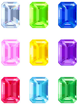 Square cut gemstones