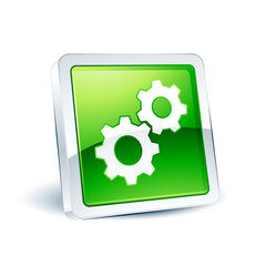 icône bouton internet engrenage