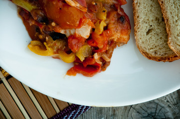 Chicken fillet with vegetables