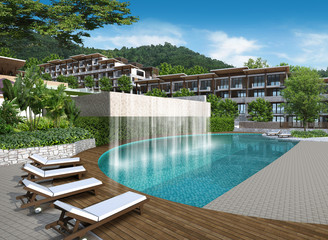 3D render of a building 