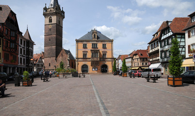 France, the market square of Obernai