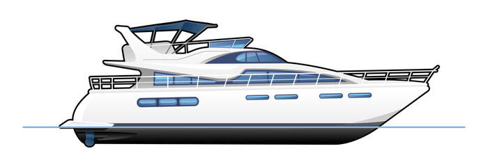 Naklejka premium motor yacht