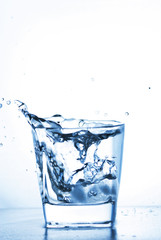 Water splash out of glass