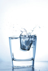 Water splash out of glass