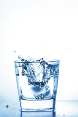 Water splash out of glass