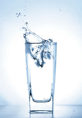 Water splash out of glass