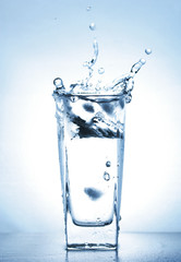 Water splash out of glass
