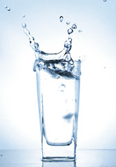 Water splash out of glass