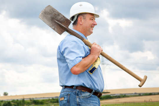 Architect At The Groundbreaking Ceremony